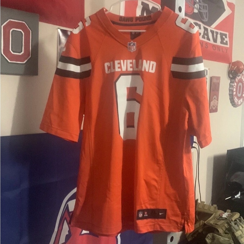 Cleveland Mens  Baker mayfield Orange Football Jersey